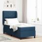 Preview: ARDEBO.de - Boxspringbett mit Kopfteil Blau 80 x 200 cm Stoff