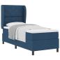 Preview: Boxspringbett mit Kopfteil Blau 80 x 200 cm Stoff