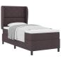 Preview: Boxspringbett mit Kopfteil Dunkelbraun 90 x 190 cm Stoff
