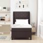Preview: Boxspringbett mit Kopfteil Dunkelbraun 90 x 190 cm Stoff