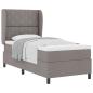 Preview: Boxspringbett mit Kopfteil Taupe 100 x 200 cm Stoff