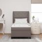 Preview: Boxspringbett mit Kopfteil Taupe 100 x 200 cm Stoff
