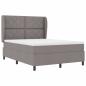 Preview: Boxspringbett mit Kopfteil Taupe 140 x 190 cm Stoff