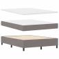 Preview: Boxspringbett mit Kopfteil Taupe 140 x 190 cm Stoff
