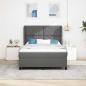Preview: Boxspringbett mit Kopfteil Dunkelgrau 160 x 200 cm Stoff
