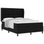 Preview: Boxspringbett mit Kopfteil Schwarz 160 x 200 cm Stoff