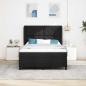 Preview: Boxspringbett mit Kopfteil Schwarz 160 x 200 cm Stoff