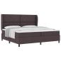 Preview: Boxspringbett mit Kopfteil Dunkelbraun 200 x 200 cm Stoff