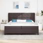 Preview: Boxspringbett mit Kopfteil Dunkelbraun 200 x 200 cm Stoff