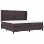 Preview: Boxspringbett mit Kopfteil Dunkelbraun 200 x 200 cm Stoff