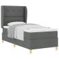 Preview: Boxspringbett mit Kopfteil Dunkelgrau 190 x 90 cm Stoff
