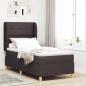 Preview: ARDEBO.de - Boxspringbett mit Kopfteil Dunkelbraun 200 x 100 cm Stoff
