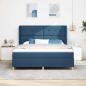 Preview: Boxspringbett mit Kopfteil Blau 200 x 180 cm Stoff