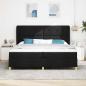 Preview: Boxspringbett mit Kopfteil Schwarz 200 x 200 cm Stoff