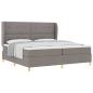 Preview: Boxspringbett mit Kopfteil Taupe 200 x 200 cm Stoff