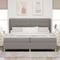 Preview: Boxspringbett mit Kopfteil Taupe 200 x 200 cm Stoff