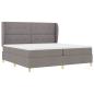 Preview: Boxspringbett mit Kopfteil Taupe 200 x 200 cm Stoff