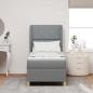 Preview: Boxspringbett mit Kopfteil Hellgrau 200 x 80 cm Stoff