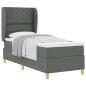 Preview: Boxspringbett mit Kopfteil Dunkelgrau 200 x 80 cm Stoff