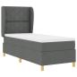 Preview: Boxspringbett mit Kopfteil Dunkelgrau 200 x 80 cm Stoff