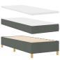 Preview: Boxspringbett mit Kopfteil Dunkelgrau 200 x 80 cm Stoff