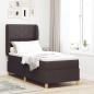 Preview: ARDEBO.de - Boxspringbett mit Kissen Dunkelbraun 200 x 80 cm Stoff