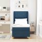 Preview: Boxspringbett mit Kopfteil Blau 200 x 80 cm Stoff