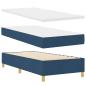 Preview: Boxspringbett mit Kopfteil Blau 200 x 90 cm Stoff