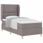 Preview: Boxspringbett mit Kopfteil Taupe 200 x 100 cm Stoff