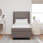 Preview: Boxspringbett mit Kopfteil Taupe 200 x 100 cm Stoff