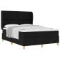 Preview: Boxspringbett mit Kopfteil Schwarz 190 x 140 cm Stoff