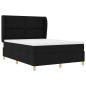 Preview: Boxspringbett mit Kopfteil Schwarz 190 x 140 cm Stoff