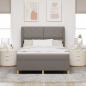 Preview: Boxspringbett mit Kopfteil Taupe 200 x 140 cm Stoff
