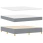 Preview: Boxspringbett mit Kopfteil Hellgrau 200 x 180 cm Stoff
