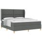 Preview: Boxspringbett mit Kopfteil Dunkelgrau 200 x 180 cm Stoff