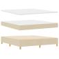 Preview: Boxspringbett mit Kopfteil Creme 200 x 180 cm Stoff