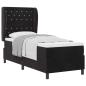 Preview: Boxspringbett mit Matratze Schwarz 200 x 80 cm Samt