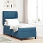Preview: ARDEBO.de - Boxspringbett mit Kopfteil Dunkelblau 200 x 80 cm Samt