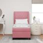 Preview: Boxspringbett mit Matratze mit Kopfteil Rosa 200 x 80 cm Samt