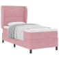Preview: Boxspringbett mit Kopfteil Rosa 190 x 90 cm Samt