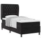 Preview: Boxspringbett mit Matratze Schwarz 200 x 100 cm Samt