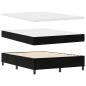 Preview: Boxspringbett mit Matratze Schwarz 190 x 140 cm Samt