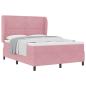 Preview: Boxspringbett mit Kopfteil Rosa 190 x 140 cm Samt