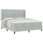 Preview: Boxspringbett mit Matratze Hellgrau 200 x 180 cm Samt