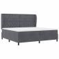 Preview: Boxspringbett mit Matratze Dunkelgrau 200 x 200 cm Samt