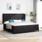Preview: ARDEBO.de - Boxspringbett mit Matratze Schwarz 200 x 200 cm Samt