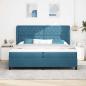 Preview: Boxspringbett mit Matratze Dunkelblau 200 x 200 cm Samt