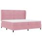Preview: Boxspringbett mit Kopfteil Rosa 200 x 200 cm Samt