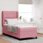Preview: ARDEBO.de - Boxspringbett mit Kopfteil Rosa 190 x 90 cm Samt