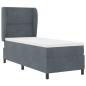 Preview: Boxspringbett mit Kopfteil Dunkelgrau 200 x 80 cm Samt